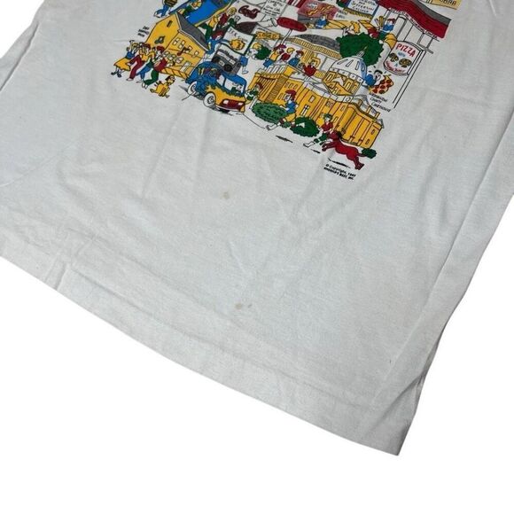 American Vintage 90s Washington Pennsylvania Cartoon Tourist Shirt XL - Picture 4 of 6